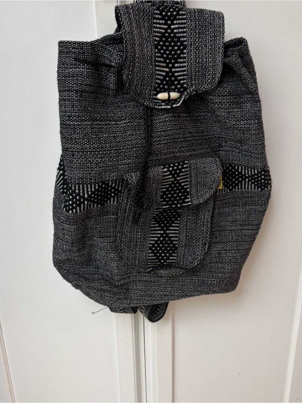 Handwoven Black & Gray Men’s Backpack